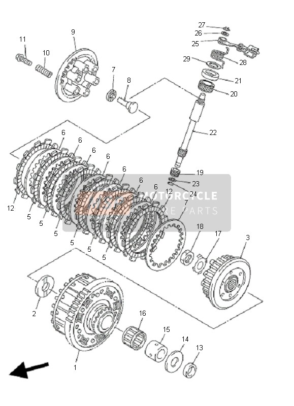 Yamaha FZ6-N 2007 Frizione per un 2007 Yamaha FZ6-N