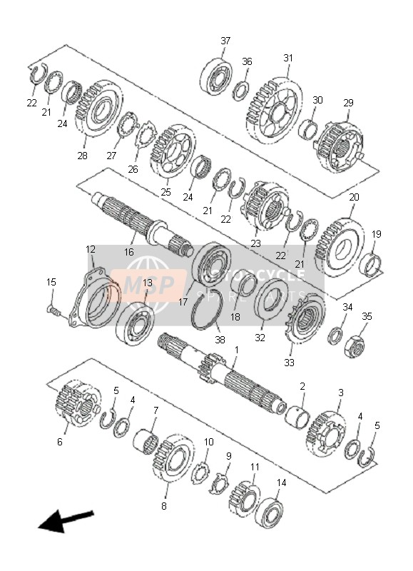 Yamaha FZ6-N 2007 Transmission for a 2007 Yamaha FZ6-N