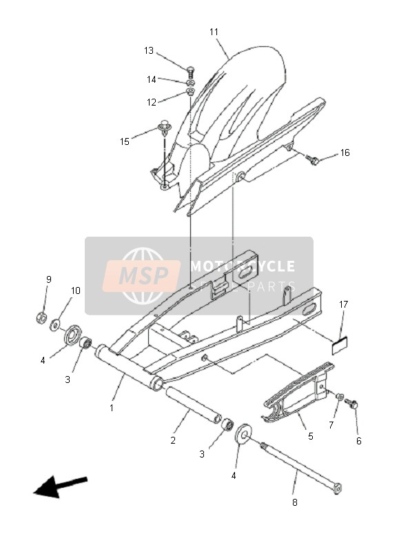 5JJ221280000, Cover, Thrust 1, Yamaha, 3