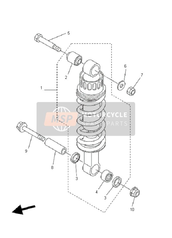 Yamaha FZ6-N 2007 Rear Suspension for a 2007 Yamaha FZ6-N