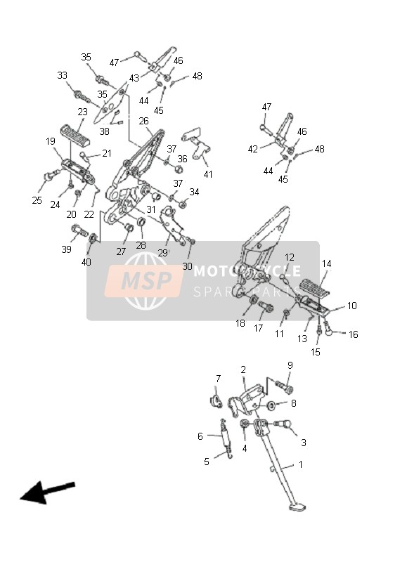 5VX2144G0000, Stay, Stop Switch, Yamaha, 0