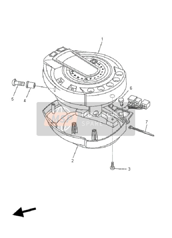 Yamaha FZ6-N 2007 Meter for a 2007 Yamaha FZ6-N