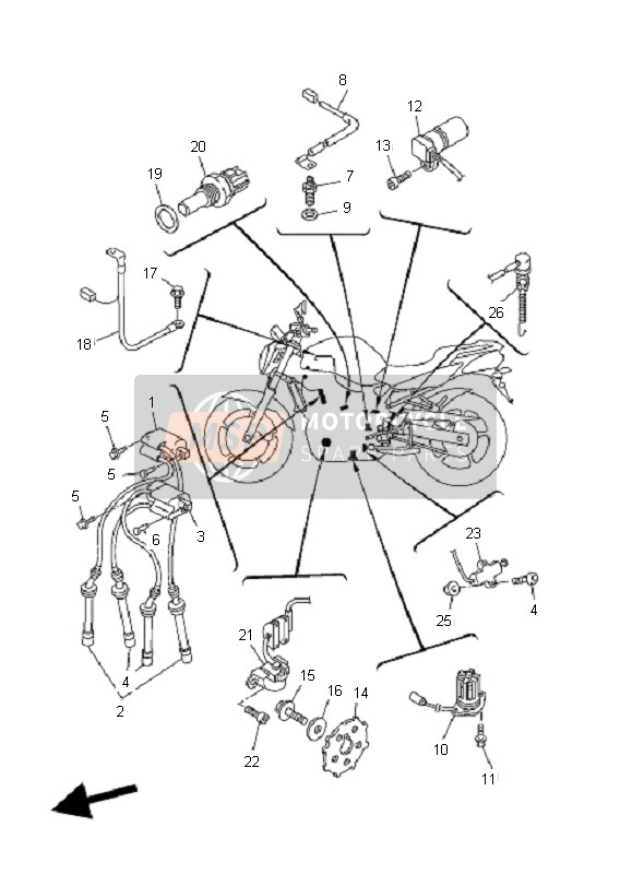 Yamaha FZ6-N 2007 Électrique 1 pour un 2007 Yamaha FZ6-N