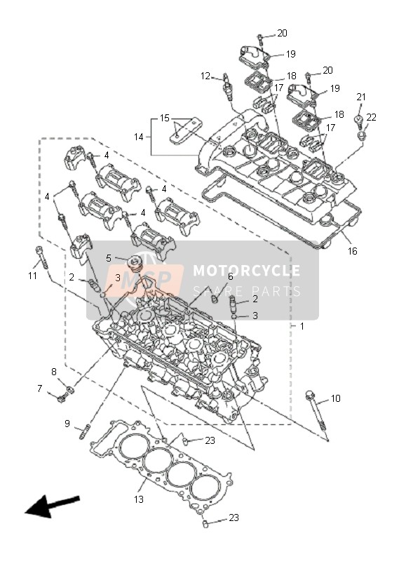 Yamaha FZ6-NA 2007 Cylindre pour un 2007 Yamaha FZ6-NA