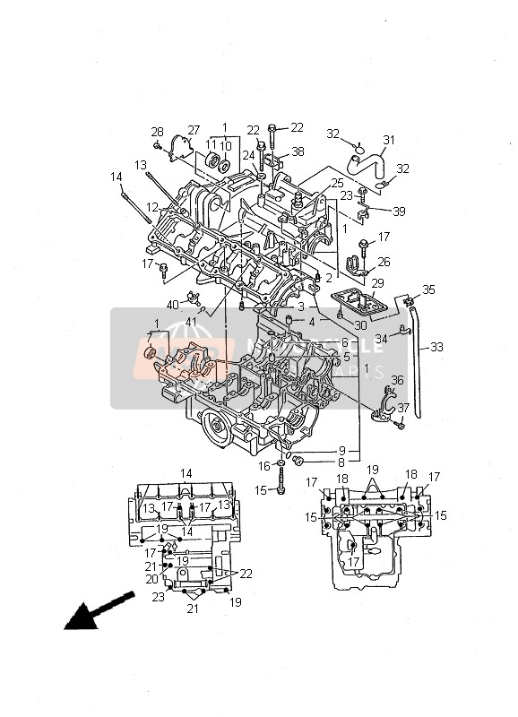 Yamaha FZS600SP 2000 Crankcase for a 2000 Yamaha FZS600SP