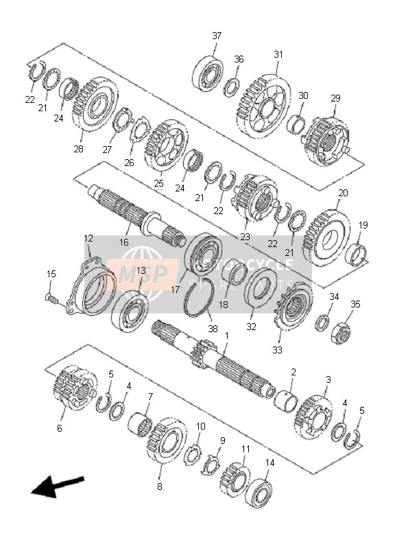 Yamaha FZ6-NA 2007 Transmission pour un 2007 Yamaha FZ6-NA