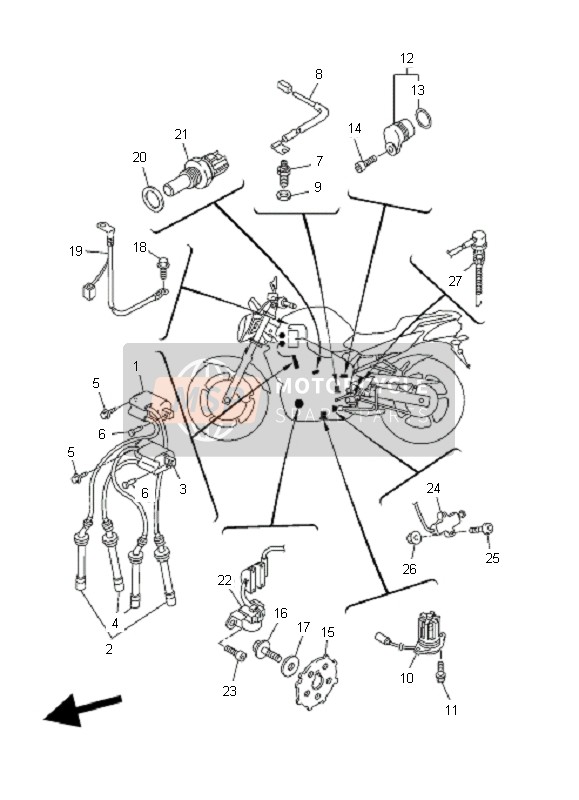 Yamaha FZ6-NAHG 2007 Electrical 1 for a 2007 Yamaha FZ6-NAHG