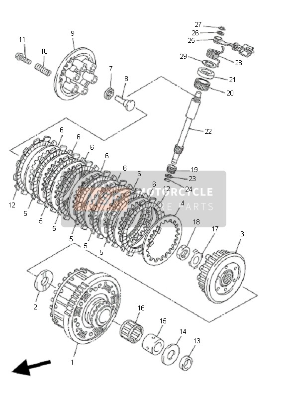 Yamaha FZ6-NHG 2007 KUPPLUNG für ein 2007 Yamaha FZ6-NHG