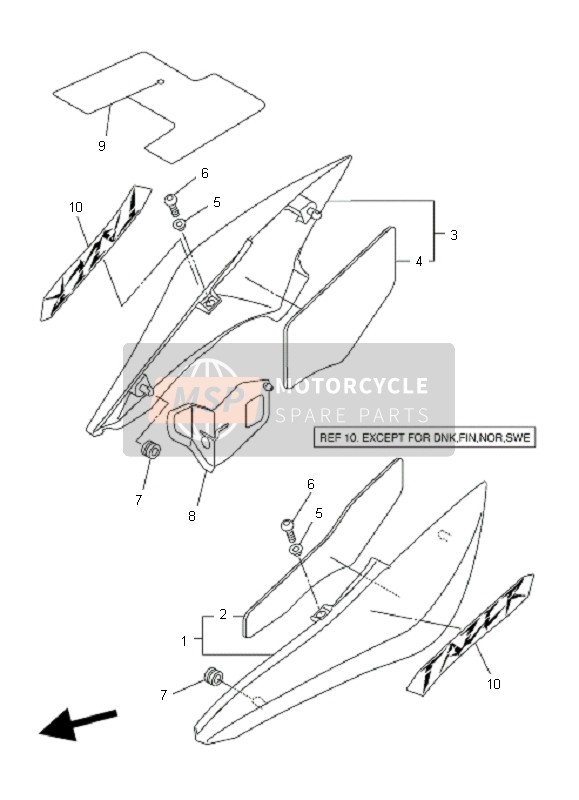 Yamaha FZ6-S FAZER 2007 SEITLICHE ABDECKUNG für ein 2007 Yamaha FZ6-S FAZER