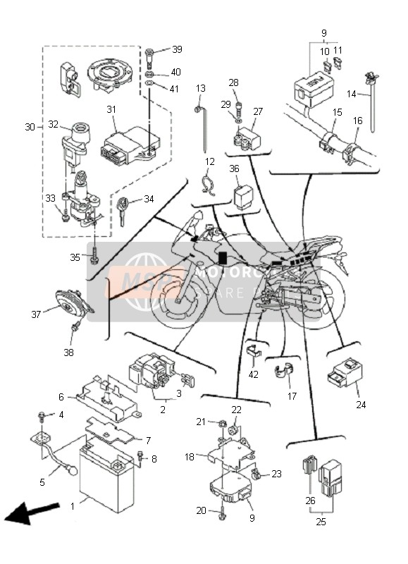 5VXW82503100, Main Sw. Immobilizer, Yamaha, 0