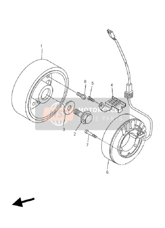 Yamaha FZ6-SA FAZER 2007 GENERATOR für ein 2007 Yamaha FZ6-SA FAZER