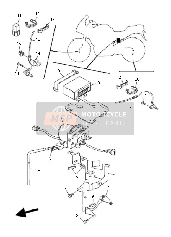 Yamaha FZ6-SA FAZER 2007 Eléctrico 3 para un 2007 Yamaha FZ6-SA FAZER