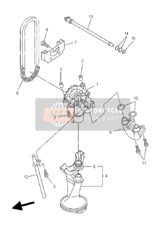 Yamaha FZ6-SAHG 2007 Oil Pump for a 2007 Yamaha FZ6-SAHG