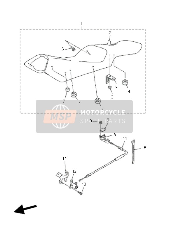 Yamaha FZ6-SAHG 2007 Posto A Sedere per un 2007 Yamaha FZ6-SAHG