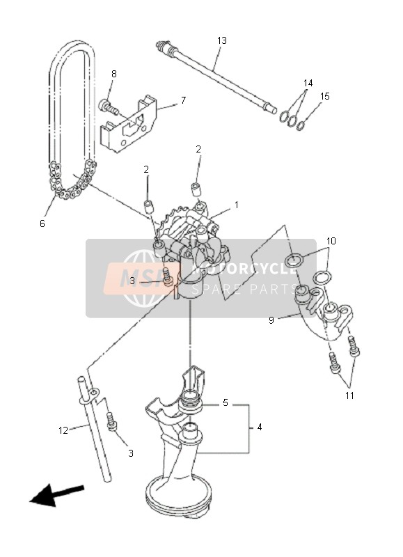 Yamaha FZ6-SHG FAZER 2007 Bomba de aceite para un 2007 Yamaha FZ6-SHG FAZER