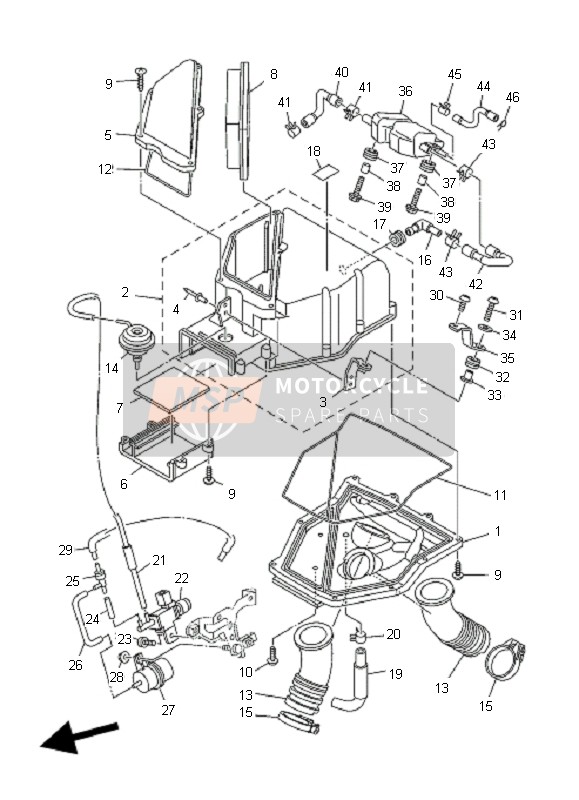 5YU144230000, Pipe, Suction 1, Yamaha, 0