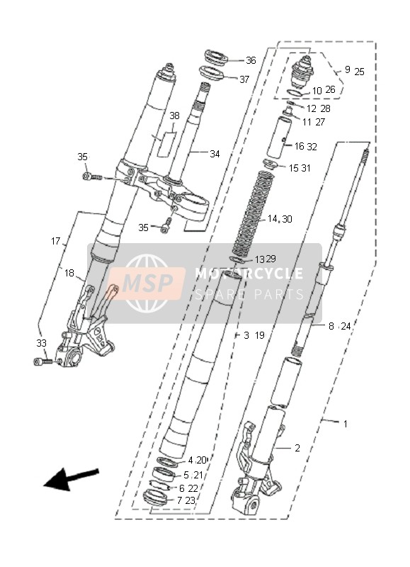 4TX231150000, Fuhrungsdeckel, Oben, Yamaha, 3