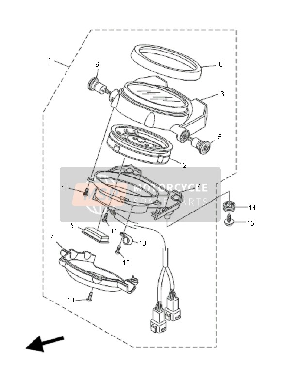 5YU835701200, Speedometer Assy, Yamaha, 0