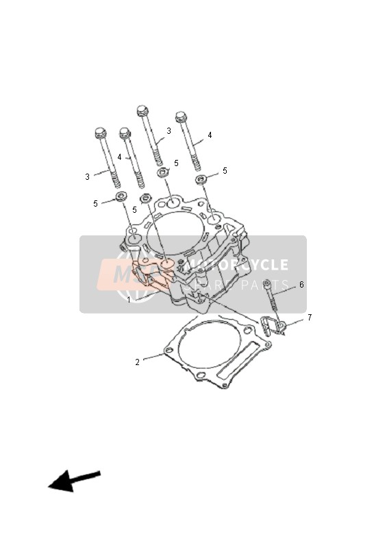 Yamaha MT03 (25 KW) 2007 Cylindre pour un 2007 Yamaha MT03 (25 KW)