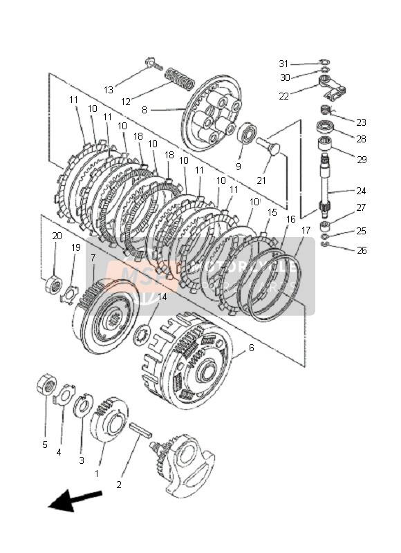 Yamaha MT03 (25 KW) 2007 Clutch for a 2007 Yamaha MT03 (25 KW)