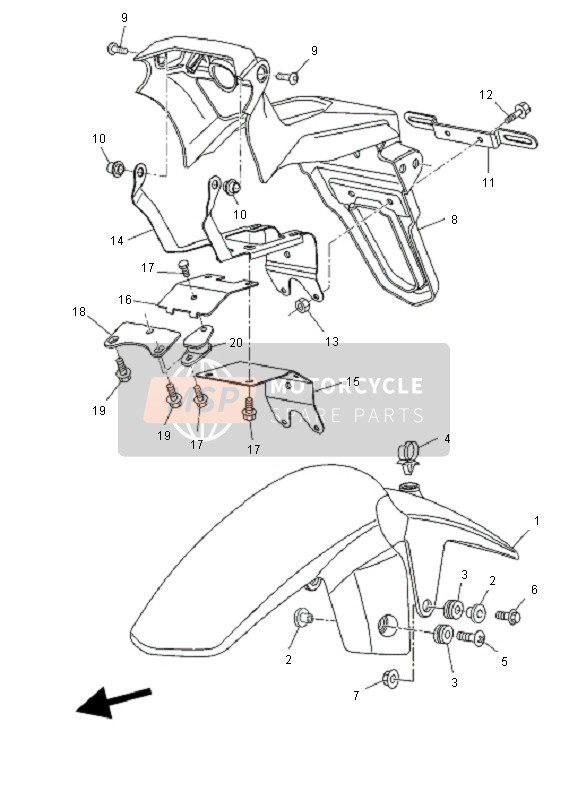 5YKH47030000, Bracket, Yamaha, 1