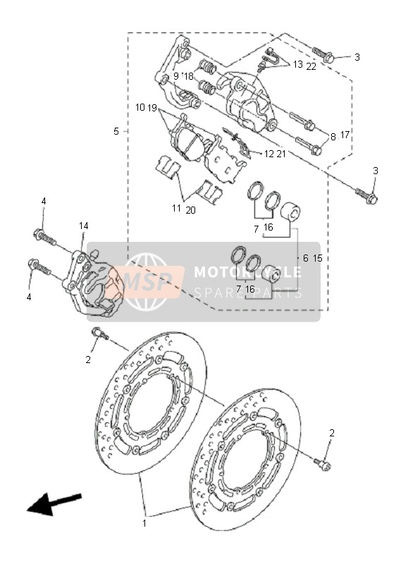 Yamaha MT03 (25 KW) 2007 Front Brake for a 2007 Yamaha MT03 (25 KW)