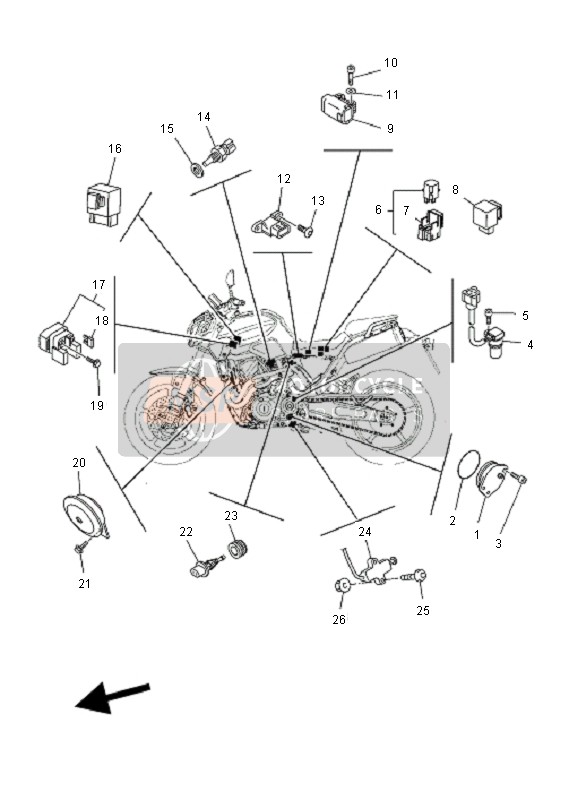 Yamaha MT03 (25 KW) 2007 ELEKTRISCH 2 für ein 2007 Yamaha MT03 (25 KW)