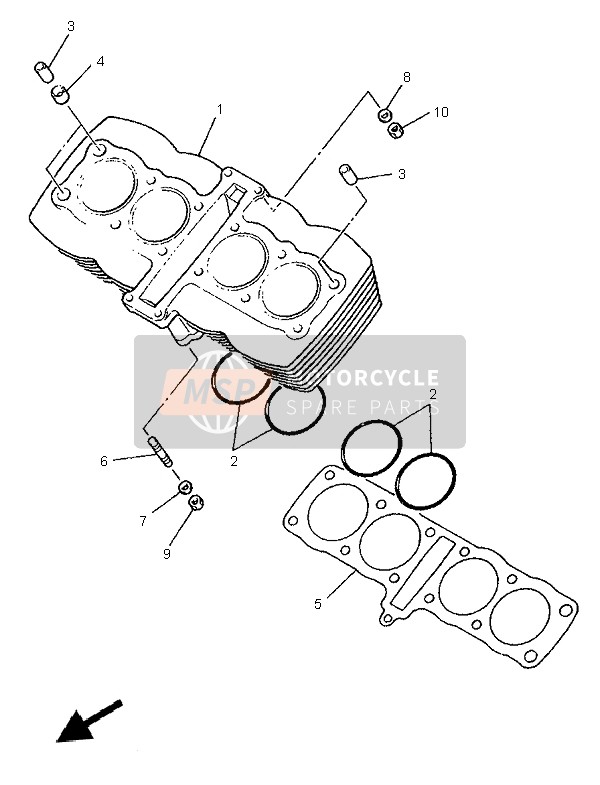 Yamaha XJ900S DIVERSION 1997 Cylinder for a 1997 Yamaha XJ900S DIVERSION