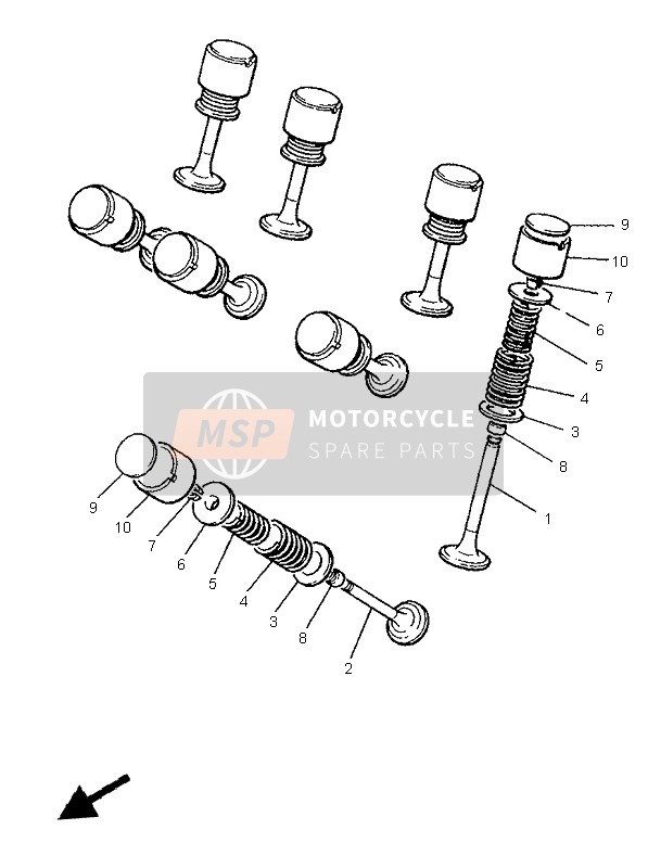 51Y121140000, Ressort De Soupape,, Yamaha, 0