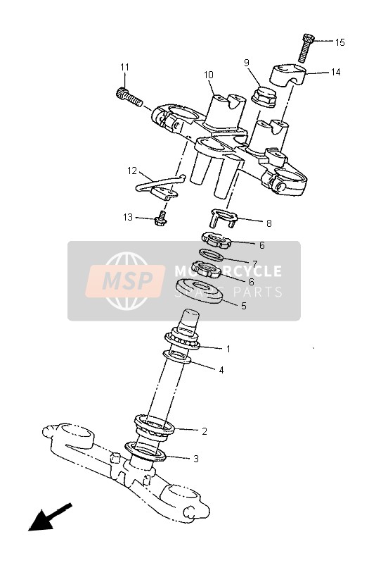 Yamaha XJ900S DIVERSION 1997 LENKUNG für ein 1997 Yamaha XJ900S DIVERSION