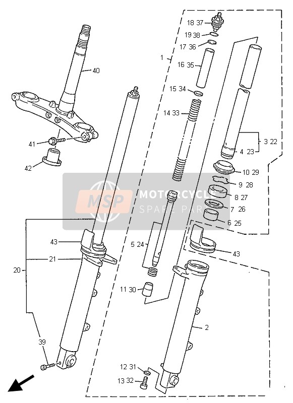 4JH231110000, Tappo Forcella        FZR60094, Yamaha, 3