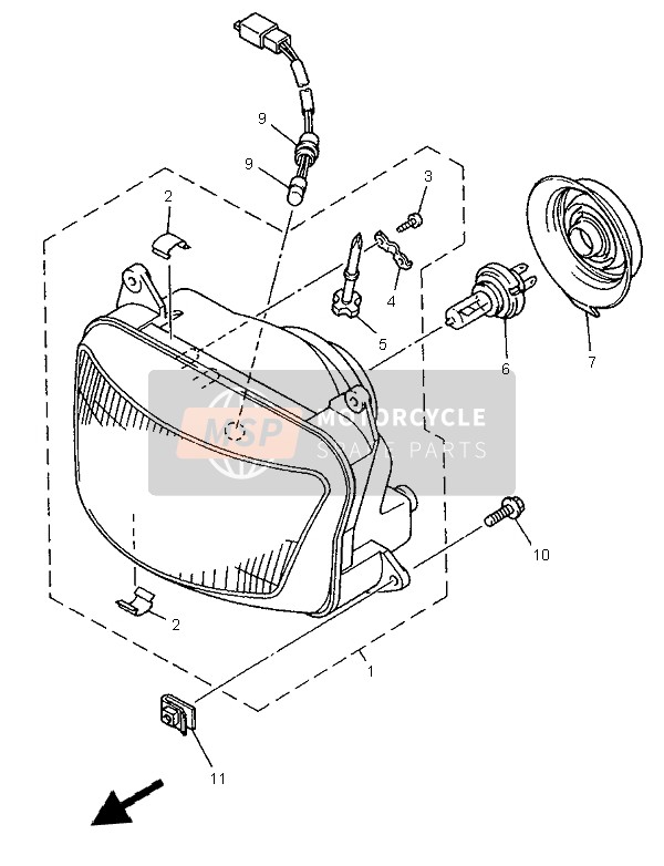 4KM8413H0000, Plaque,  Ressort, Yamaha, 0