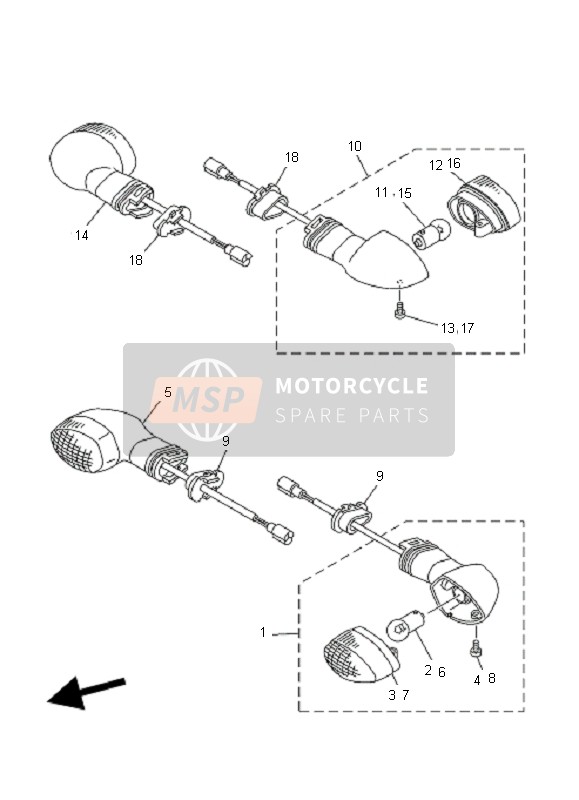 Yamaha TDM900 2007 Flasher Light for a 2007 Yamaha TDM900