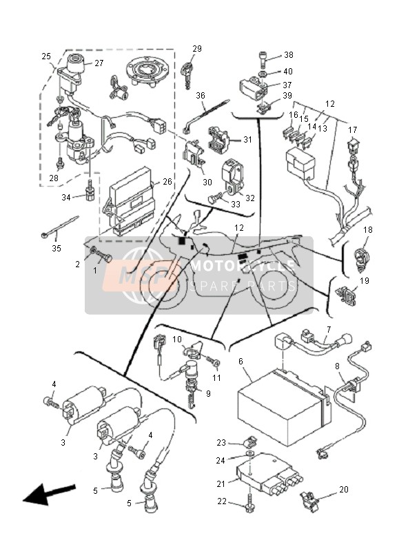 2B0W82501100, Main Sw. Immobilizer, Yamaha, 0