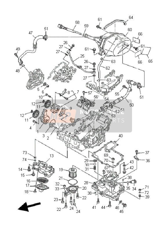 Yamaha TDM900A 2007 ÖLPUMPE für ein 2007 Yamaha TDM900A