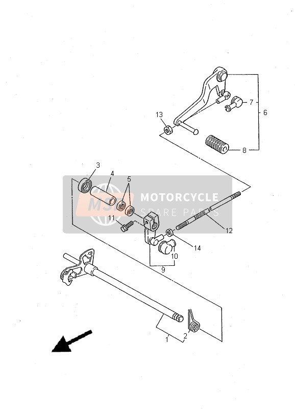 2GV181150000, Schaltstange, Yamaha, 0