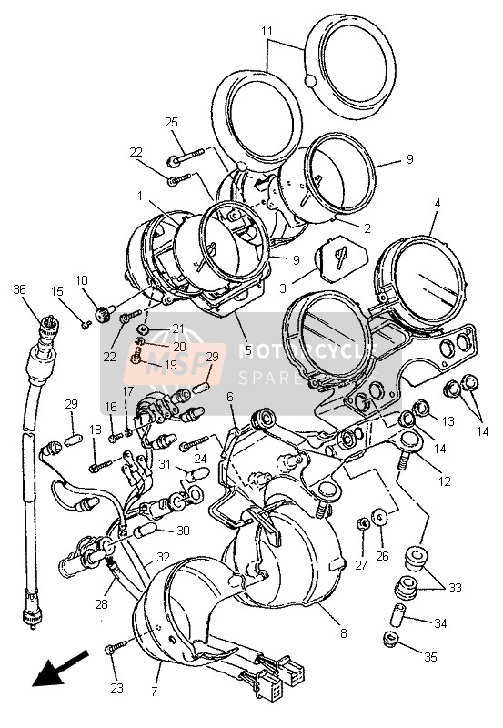 4KG835190000, Bracket, Meter, Yamaha, 0