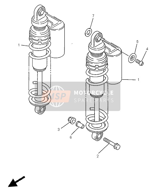 4KG222530000, Collier,  D'Entretois, Yamaha, 0