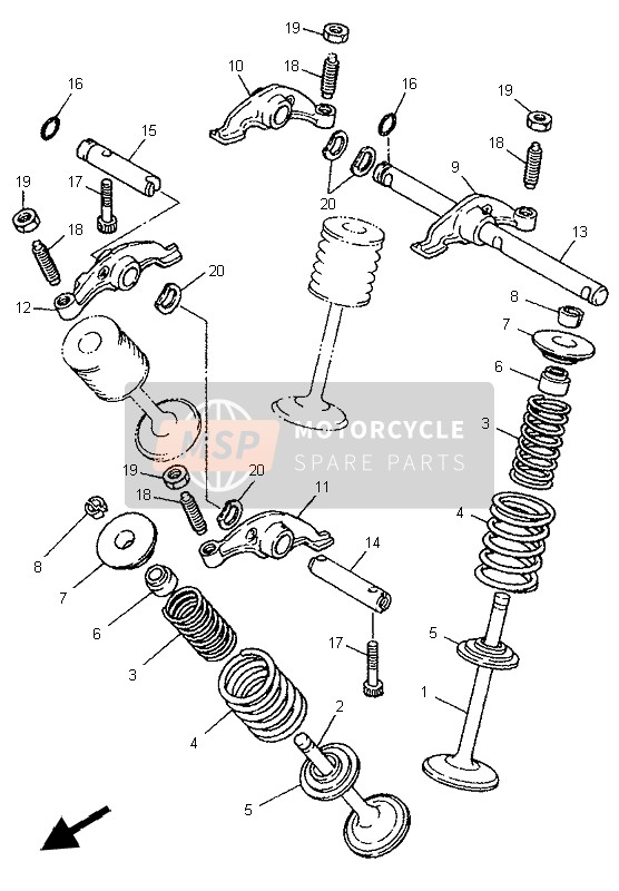 Yamaha XT600E 1997 Valve for a 1997 Yamaha XT600E