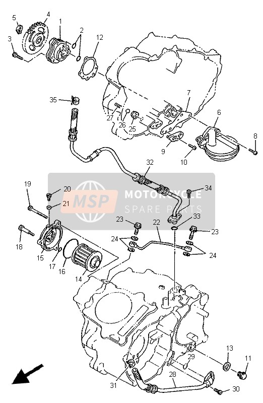 Yamaha XT600E 1997 Oil Pump for a 1997 Yamaha XT600E