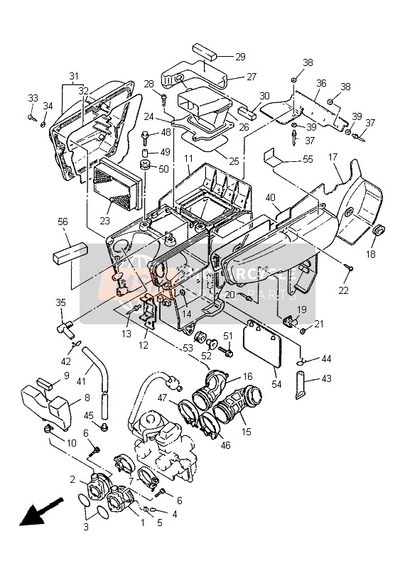 3TB144530000, Joint, Luchtfilter 1, Yamaha, 4