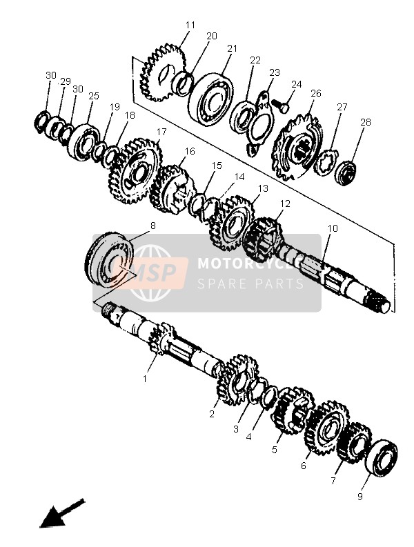 Yamaha XT600E 1997 Transmission for a 1997 Yamaha XT600E