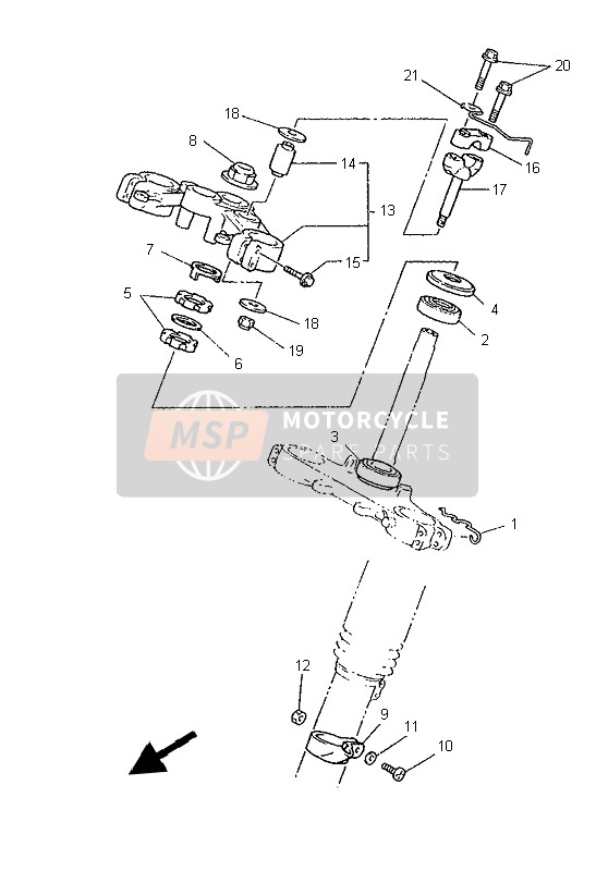 Yamaha XT600E 1997 Steering for a 1997 Yamaha XT600E