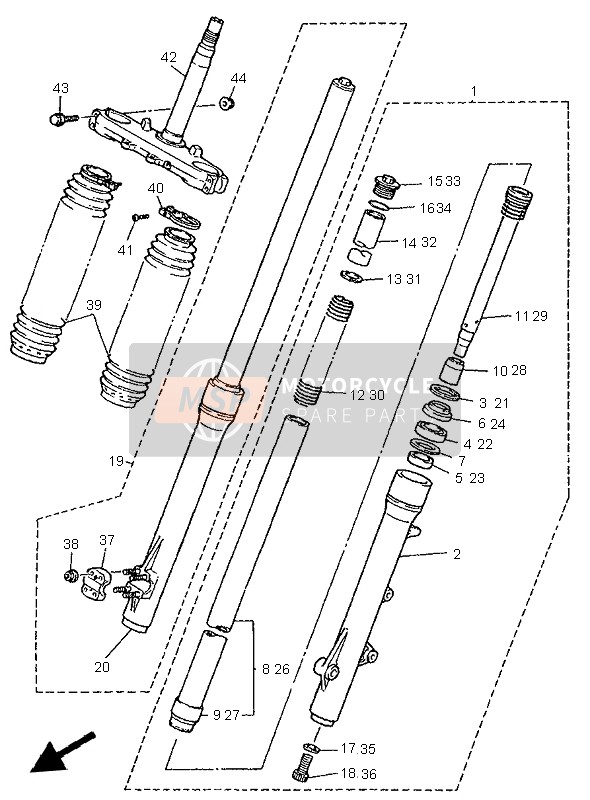 4PT231362000, Ausseres Rohr 2, Yamaha, 0