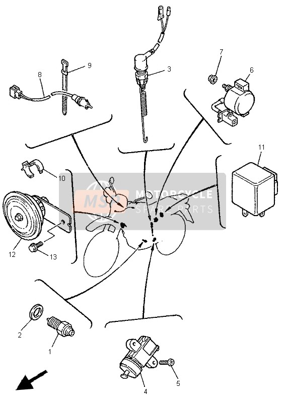 34L833502000, Relais Des Clignotan, Yamaha, 3