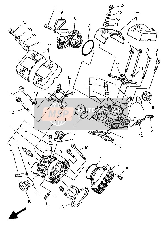 4RF111810000, Gasket, Cilinderkop 1, Yamaha, 1