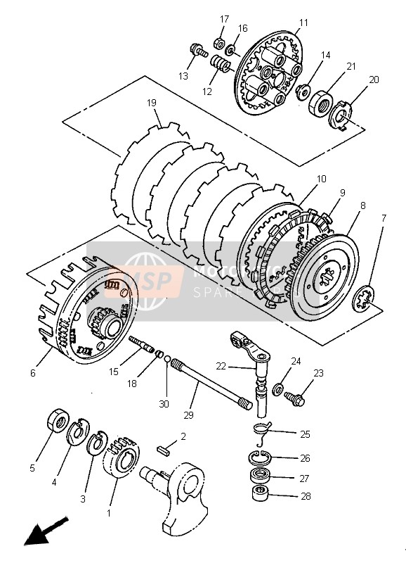 Yamaha XV125 1997 Clutch for a 1997 Yamaha XV125