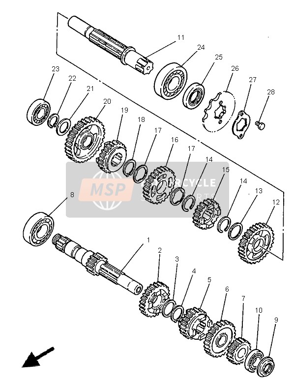 4DN172510000, Gear, 5TH Wheel, Yamaha, 0