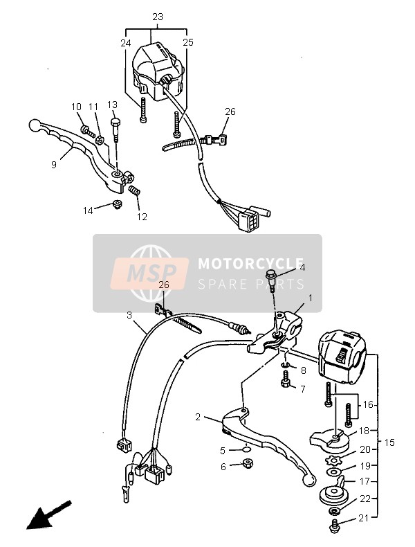 10M829110000, Supporto Leva            XV500, Yamaha, 1