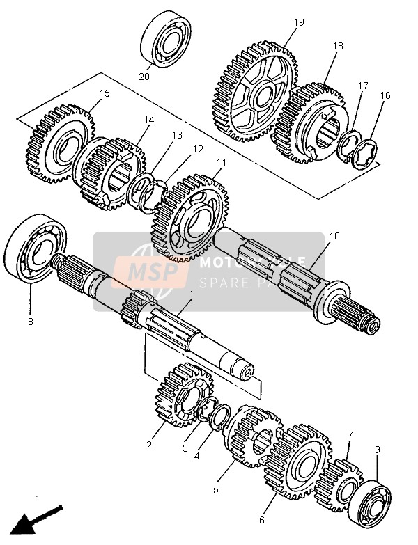 4KU171310000, Gear, 3RD Pinion (24T), Yamaha, 0